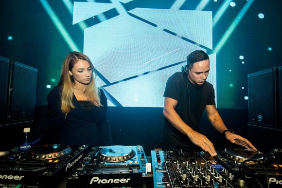 Patricia K and Joey G on the decks (photo courtesy of Martell Malaysia)